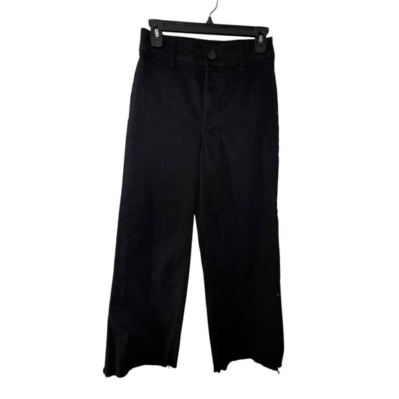 Black Oat New York Size 4 / 27 Wide Leg Distressed Denim Pants  Jeans Y2K Grunge - Picture 1 of 9
